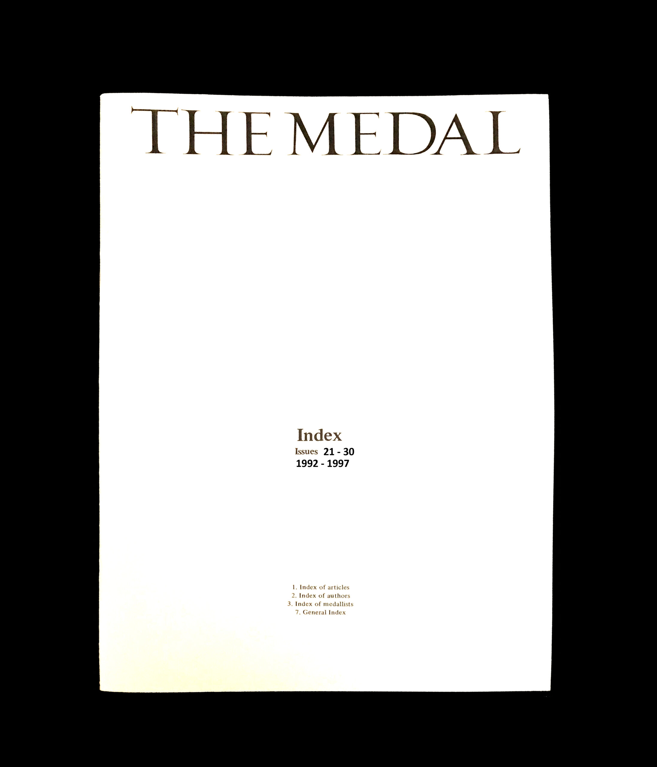 The Medal – Index issues 21 – 30